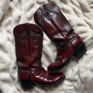 Lucchese Leather Cowboy Boots
